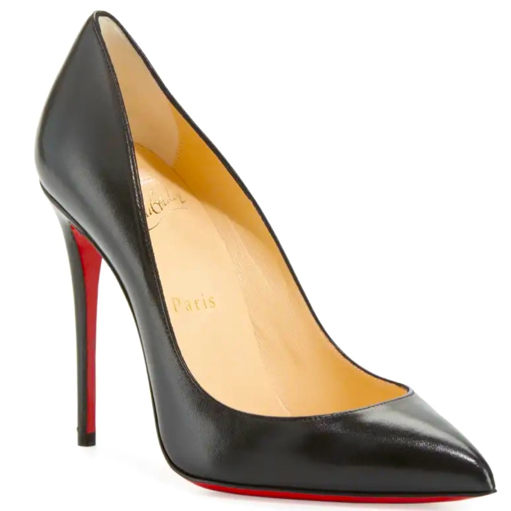 CHRISTIAN LOUBOUTIN
Pigalle Follies Leather 100mm Red Sole High-Heel Pumps,Black